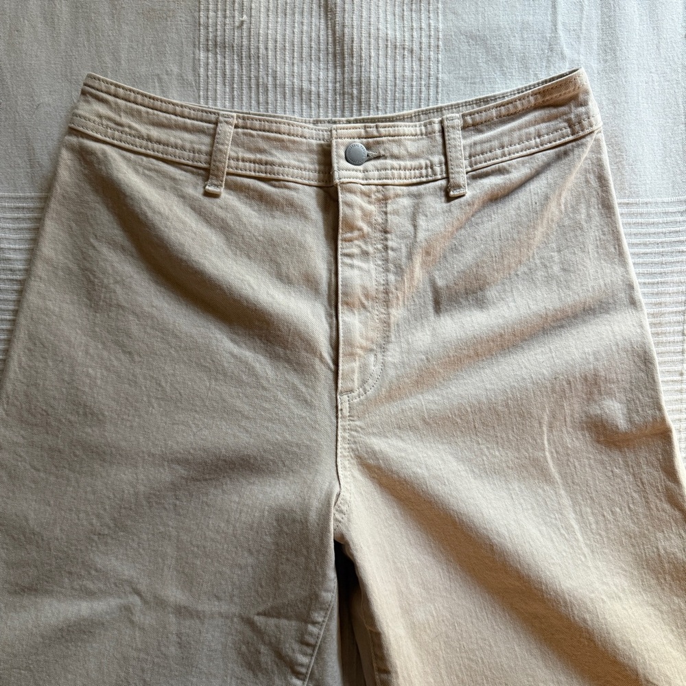 Universal Thread Wide Leg Ankle Jeans Ecru - Picture 4 of 7